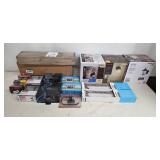 Household Fixtures Lot: AquaDance Showerheads, Moen Towel Bars, Delta Robe Hooks, Lanterns