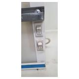 MINANT White Metal Cabinet with Blue Trim and Chrome Rails