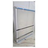 MINANT White Metal Cabinet with Blue Trim and Chrome Rails