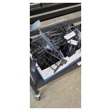Black Wire Grid Display Racks on Mobile Stands (Lot of 2)