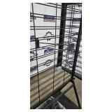 Black Wire Grid Display Racks on Mobile Stands (Lot of 2)