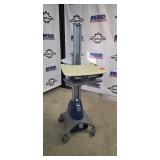 Ergotron Mobile Height-Adjustable Workstation Cart with Tray - 4-Wheel Base