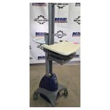 Ergotron Mobile Height-Adjustable Workstation Cart with Tray - 4-Wheel Base