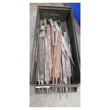 Assorted Metal Chisels & Shaping Blades in Steel Toolbox