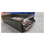 Assorted Metal Chisels & Shaping Blades in Steel Toolbox