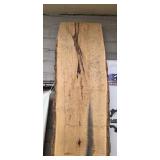 Ash Live Edge Wood Slab - 18 in Wide x 9 ft Long - Rough-Sawn Bark Edges