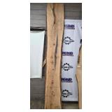 Ash Live Edge Wood Slab - 18 in Wide x 9 ft Long - Rough-Sawn Bark Edges