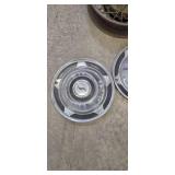 Vintage Wire-Spoke Wheel Rims with Chrome Hubcaps