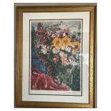 Marc Chagall Les Soucis - Facsimile Signed Print (181/500) 36 x 46 Framed COA