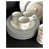 Dansk Tivoli/Concerto 8 Place Settings (5-Pc Each) & 13 1/4 Platter - Rose Motif