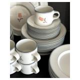 Dansk Tivoli/Concerto 8 Place Settings (5-Pc Each) & 13 1/4 Platter - Rose Motif