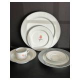 Dansk Tivoli/Concerto 8 Place Settings (5-Pc Each) & 13 1/4 Platter - Rose Motif
