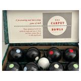 B&A Bowls Carpet Bowls - The Indoor Carpet Game (Lot of 9)