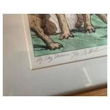 Bo Sterk Dog Day Dreams 11/35 Framed Lithograph 11 x 14