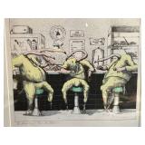 Bo Sterk The Donut Boys - 38/100 Signed Lithograph 18 x 16 Framed