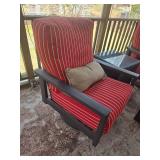 Set of Outdoor Armchairs, Ottoman & Side Table w/Sunbrella Cushions - (Lot of 4)