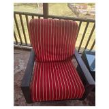 Set of Outdoor Armchairs, Ottoman & Side Table w/Sunbrella Cushions - (Lot of 4)