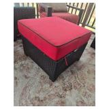 Set of Outdoor Armchairs, Ottoman & Side Table w/Sunbrella Cushions - (Lot of 4)