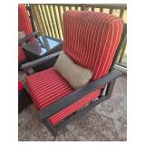 Set of Outdoor Armchairs, Ottoman & Side Table w/Sunbrella Cushions - (Lot of 4)