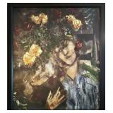 Marc Chagall Lovers With Flowers - 30 x 26 in Framed Print