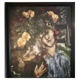 Marc Chagall Lovers With Flowers - 30 x 26 in Framed Print