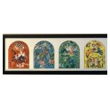 Merc Chagall Jerusalem Windows Framed Print 38x14