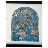 Merc Chagall Jerusalem Windows Framed Print 38x14