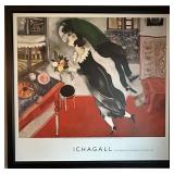 Marc Chagall The Birthday Framed Print - 34 1/2 x 32 1/2 in