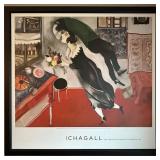 Marc Chagall The Birthday Framed Print - 34 1/2 x 32 1/2 in