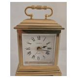 Vintage Benchmark Quartz Mantel Clock & Linden Collectible Mini Clock