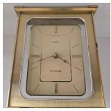 Vintage Benchmark Quartz Mantel Clock & Linden Collectible Mini Clock