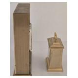 Vintage Benchmark Quartz Mantel Clock & Linden Collectible Mini Clock