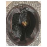 Dobbs Fifth Avenue New York Tweed Fedora Hat - Gray/Black with Feather