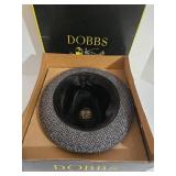 Dobbs Fifth Avenue New York Tweed Fedora Hat - Gray/Black with Feather