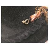 Vintage Resistol Beaver Fedora Hat - Male Symbol Pin & Game Bird Feathers Pin - Original Box