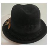 Vintage Resistol Beaver Fedora Hat - Male Symbol Pin & Game Bird Feathers Pin - Original Box