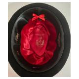 Vintage Resistol Beaver Fedora Hat - Male Symbol Pin & Game Bird Feathers Pin - Original Box