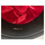 Vintage Resistol Beaver Fedora Hat - Male Symbol Pin & Game Bird Feathers Pin - Original Box