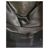 Vintage ANTON PESCHEL Dark Green Fedora Hat with Feather Corsage - Juster Bros Minneapolis