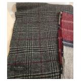 4-Piece Scarf Lot: 2 Cashmere Plaids, 2 Wool Scarves