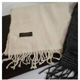 4-Piece Scarf Lot: 2 Cashmere Plaids, 2 Wool Scarves