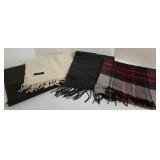 4-Piece Scarf Lot: 2 Cashmere Plaids, 2 Wool Scarves