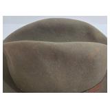 Pendleton Wool Hat - Green/Brown Felt Fedora with Leather Band - Made in USA