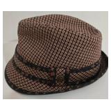 Lot of 3 Fedora Hats - Milani Straw with Feathers & Original Penguin Tweed  & Waterproof Woven Gray