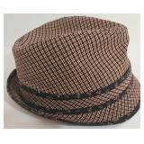 Lot of 3 Fedora Hats - Milani Straw with Feathers & Original Penguin Tweed  & Waterproof Woven Gray