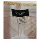 Lot of 3 Fedora Hats - Milani Straw with Feathers & Original Penguin Tweed  & Waterproof Woven Gray