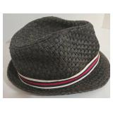Lot of 3 Fedora Hats - Milani Straw with Feathers & Original Penguin Tweed  & Waterproof Woven Gray