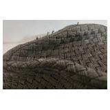 Lot of 3 Fedora Hats - Milani Straw with Feathers & Original Penguin Tweed  & Waterproof Woven Gray