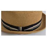 Hats in the Belfry Straw Hat XX-Large with Striped Band