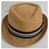 Hats in the Belfry Straw Hat XX-Large with Striped Band